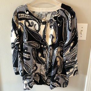 Stretch paisley sweater